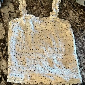 Abercrombie Smocked Polka Dot Tank